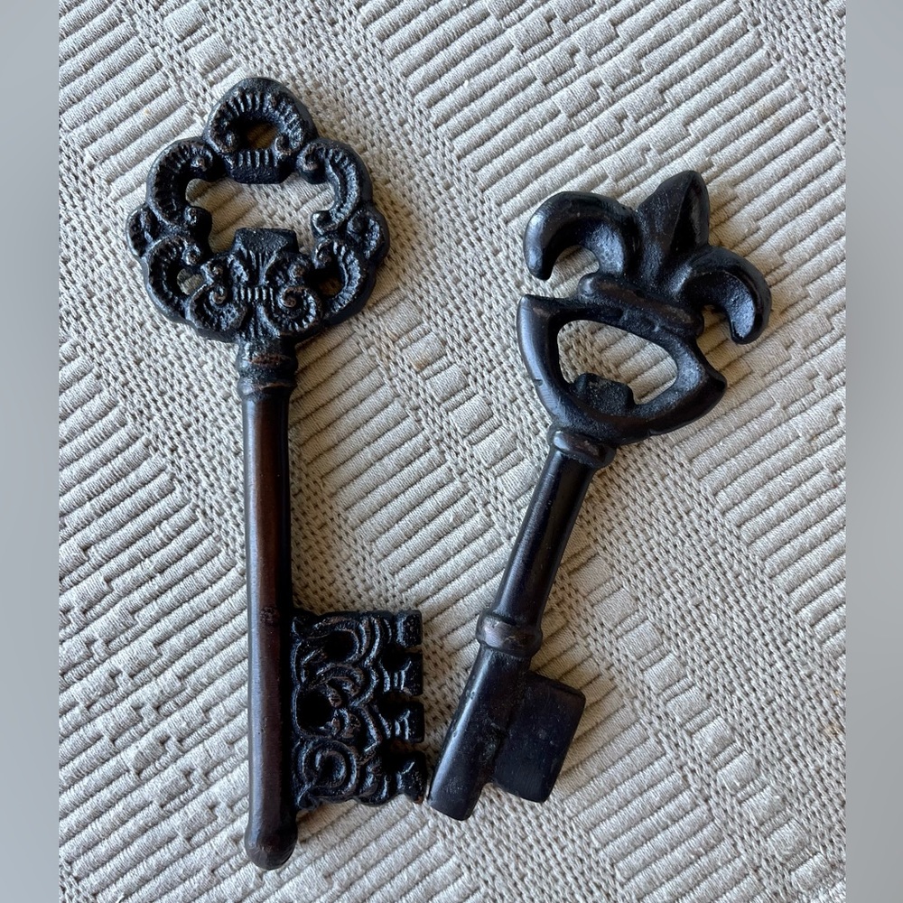 Matte Black Key Bottle Openers.